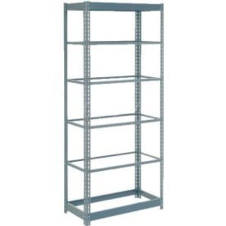 GLOBAL EQUIPMENT Heavy Duty Shelving 36"W x 24"D x 72"H With 6 Shelves - No Deck - Gray 717038